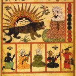 Ibn Balkhi manuscript on astronomy Abu Ma'shar (Ibn Balkhi) manuscript on astronomy and an astrological lion and sun symbol, 850 AD