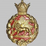 Lion and Sun on Pahlavi Era Police Cap Lion and Sun on Pahlavi Era Police Cap