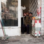Cigarette seller napping, Enqelaab Street, Tehran Cigarette seller napping, Enqelaab Street, Tehran