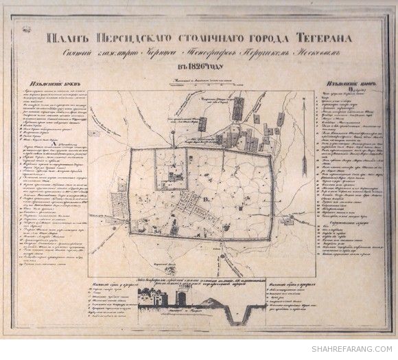 Tehran Map, 1826 Tehran Map, 1826