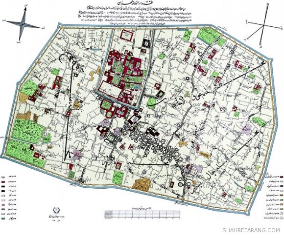 Tehran Map, 1858 Tehran Map, 1858