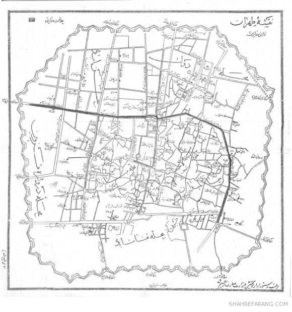 Map of Foreign Schools in Tehran, the 1920s Map of Foreign Schools in Tehran, the 1920s
