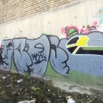 Graffiti on the canal walls in northwestern Tehran. October 2012. Graffiti on Tehran canal walls (20)