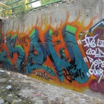 Graffiti on the canal walls in northwestern Tehran. October 2012. Graffiti on Tehran canal walls (52)
