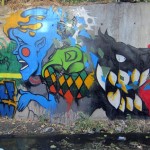 Graffiti on the canal walls in northwestern Tehran. October 2012. Graffiti on Tehran canal walls (60)