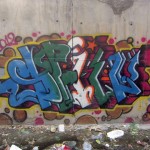 Graffiti on the canal walls in northwestern Tehran. October 2012. Graffiti on Tehran canal walls (62)