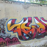 Graffiti on the canal walls in northwestern Tehran. October 2012. Graffiti on Tehran canal walls (63)