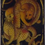 Iranian Laquer Playing Card, half 19th century Iranian Laquer Playing Card (Ganjifa)