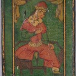 Iranian Laquer Playing Card, half 19th century Iranian Laquer Playing Card (Ganjifa)