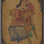 Iranian Laquer Playing Card, half 19th century Iranian Laquer Playing Card (Ganjifa)