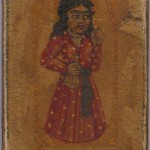 Iranian Laquer Playing Card, half 19th century Iranian Laquer Playing Card (Ganjifa)
