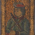 Iranian Laquer Playing Card, half 19th century Iranian Laquer Playing Card (Ganjifa)