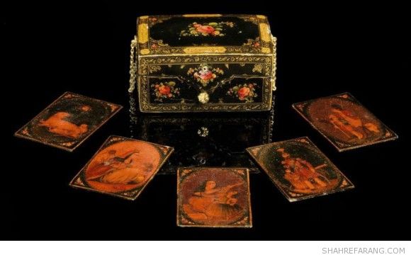 Iranian Laquer Playing Card, half 19th century Iranian Laquer Playing Cards, half 19th century, Iran